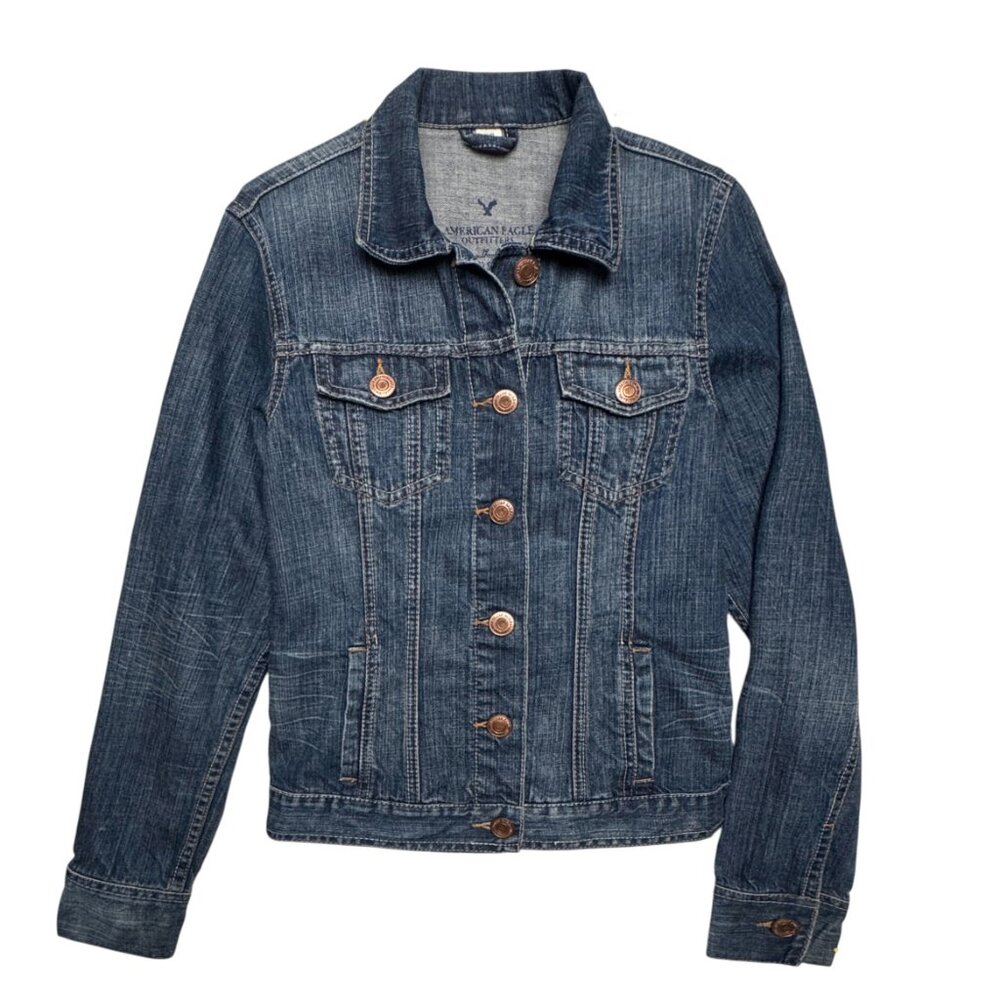 AMERICAN EAGLE BOYFRIEND JACKET COWGIRLCORE STREETWEAR DENIM 90’s Y2K CLASSIC M